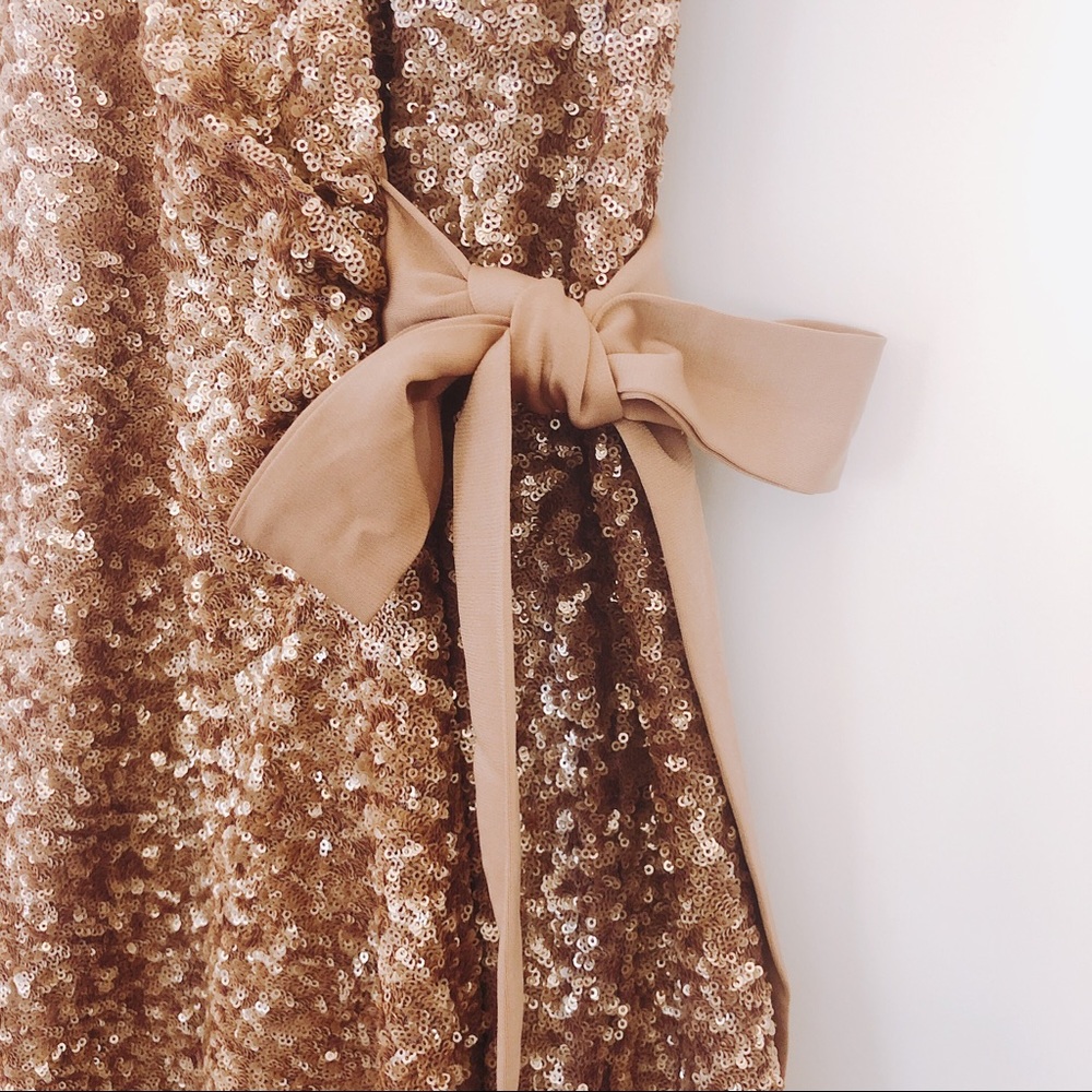 Dress the Population Danielle Sequin Wrap Dress - Picture 6 of 6